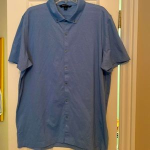 Men’s XL Short Sleeve Button Shirt, Blue
